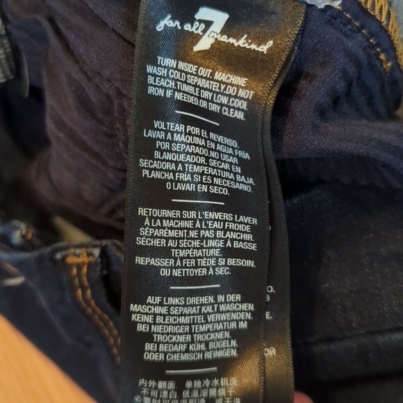 Seven for all Mankind High Waist Dark Wash Skinny Jeans Size 6/28 27x26 - Picture 9 of 9